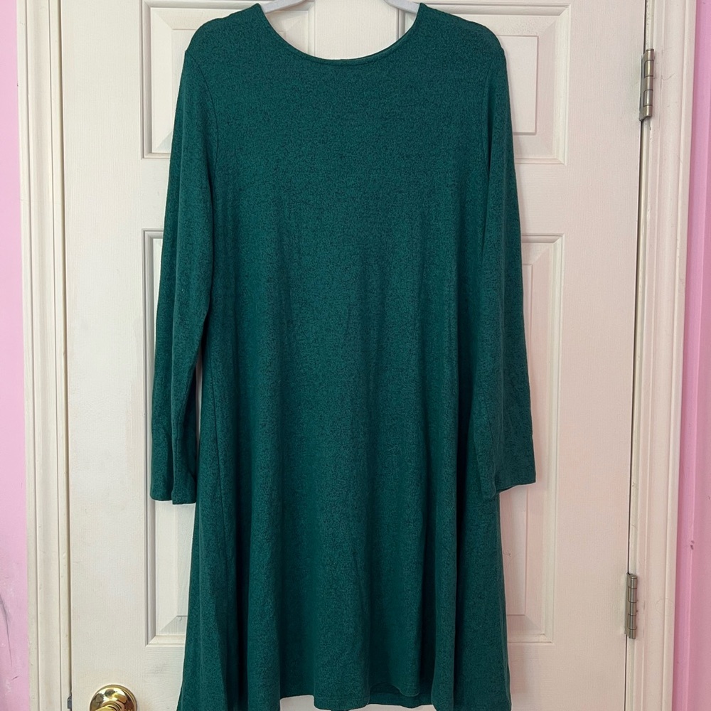 Women’s Old Navy Green A-Line Long Sleeve Dress
